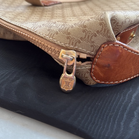 Vintage Celine Tote Bag About 20x18 M08 SEE PHOTOS FOR CALLOUTS - Picture 7 of 13